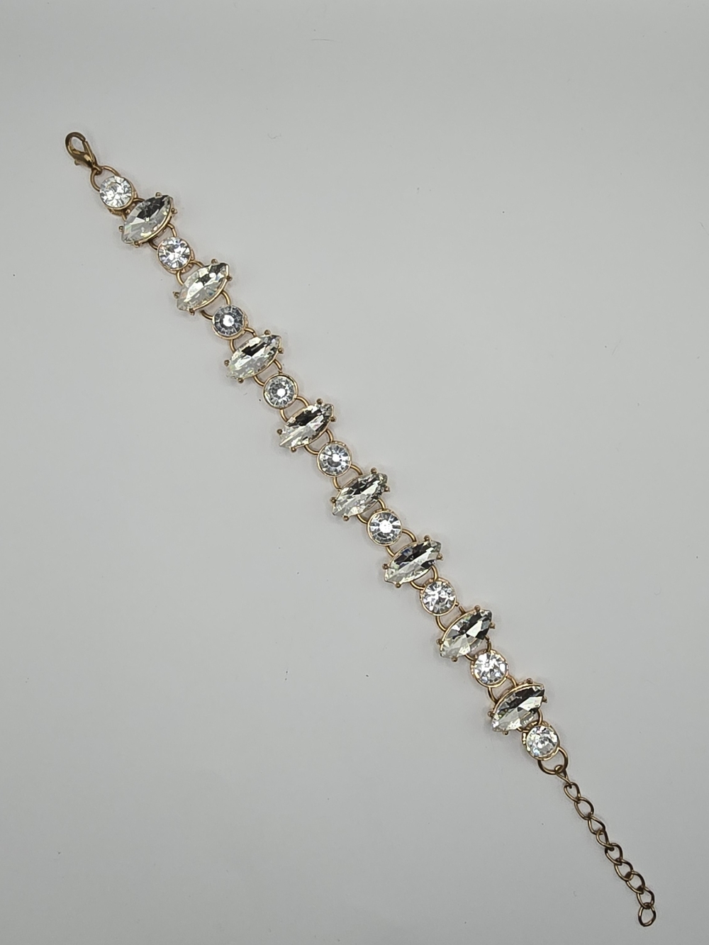 Gold-Tone Crystal Tennis Bracelet - Clear Crystal